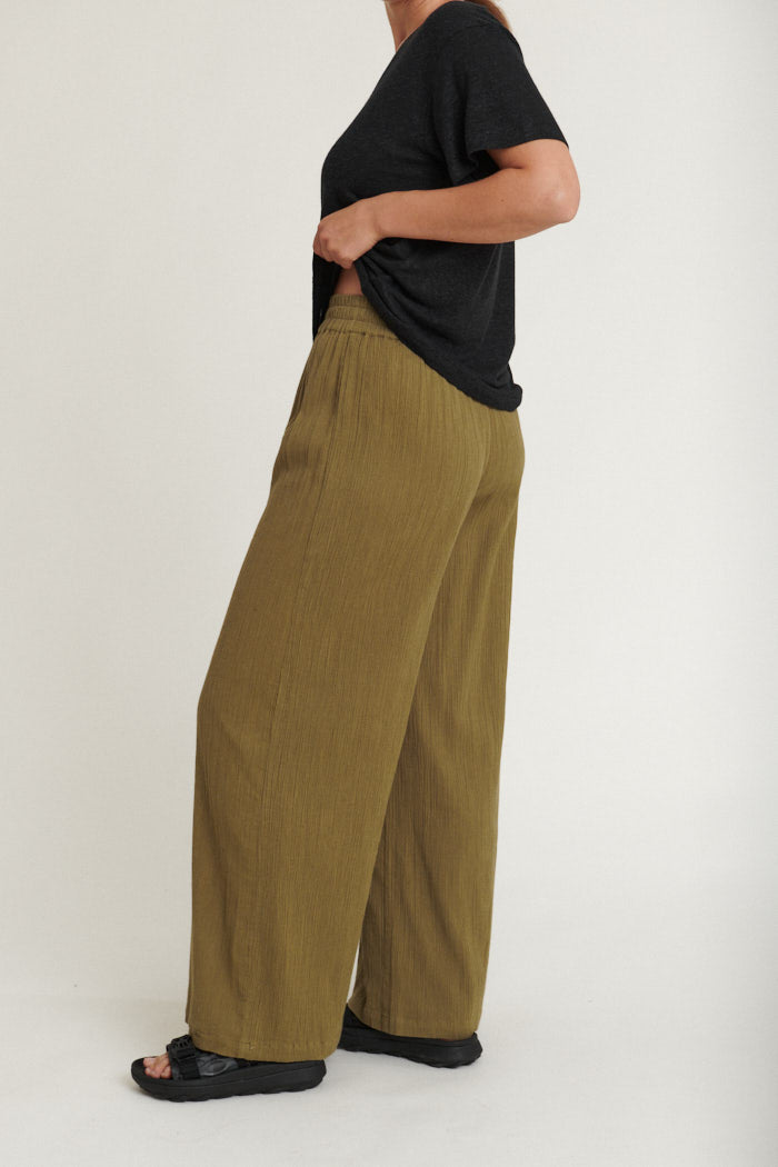 Basic Apparel Simone Loose Pants Bukser 663 Martini Olive